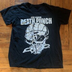 Five Finger Death Punch Black Size XL T-Shirt Skull Metal Punk Rock